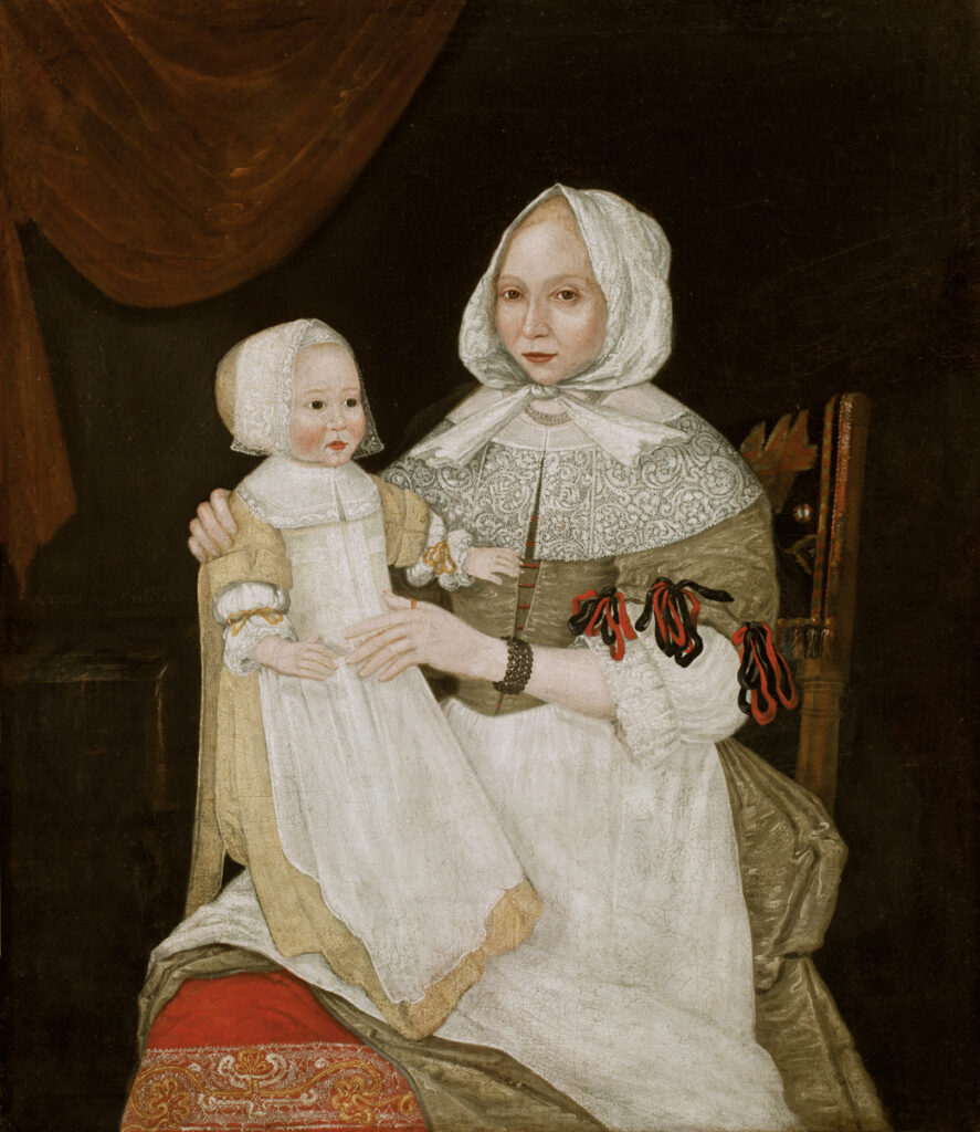 Anonimo, la signora Freake e la figlia Maria, 1674. 